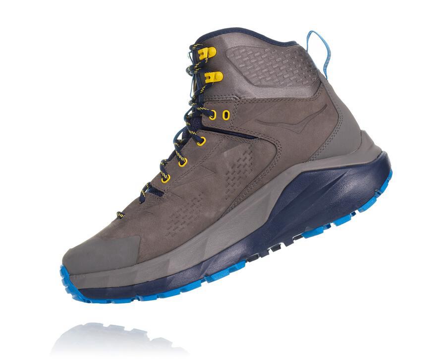 Hoka One One Yürüyüş Botları Erkek Gri/Mavi - Kaha Gore-Tex - MV4062175